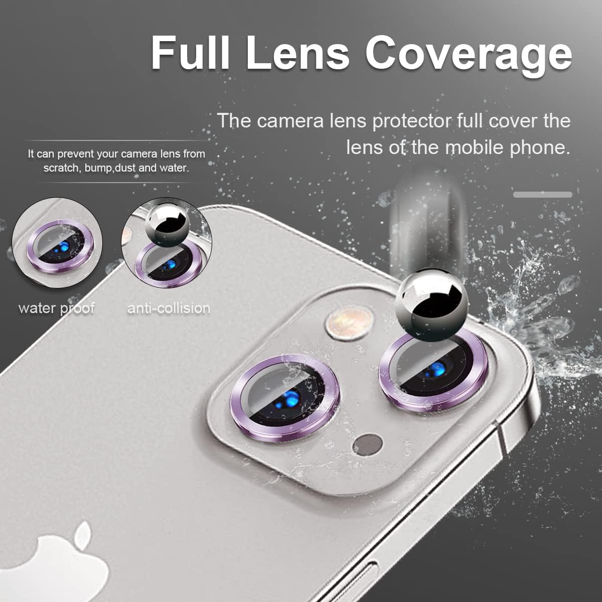 Apple iPhone 14 Lens Protector - Paars - 1 Stuk