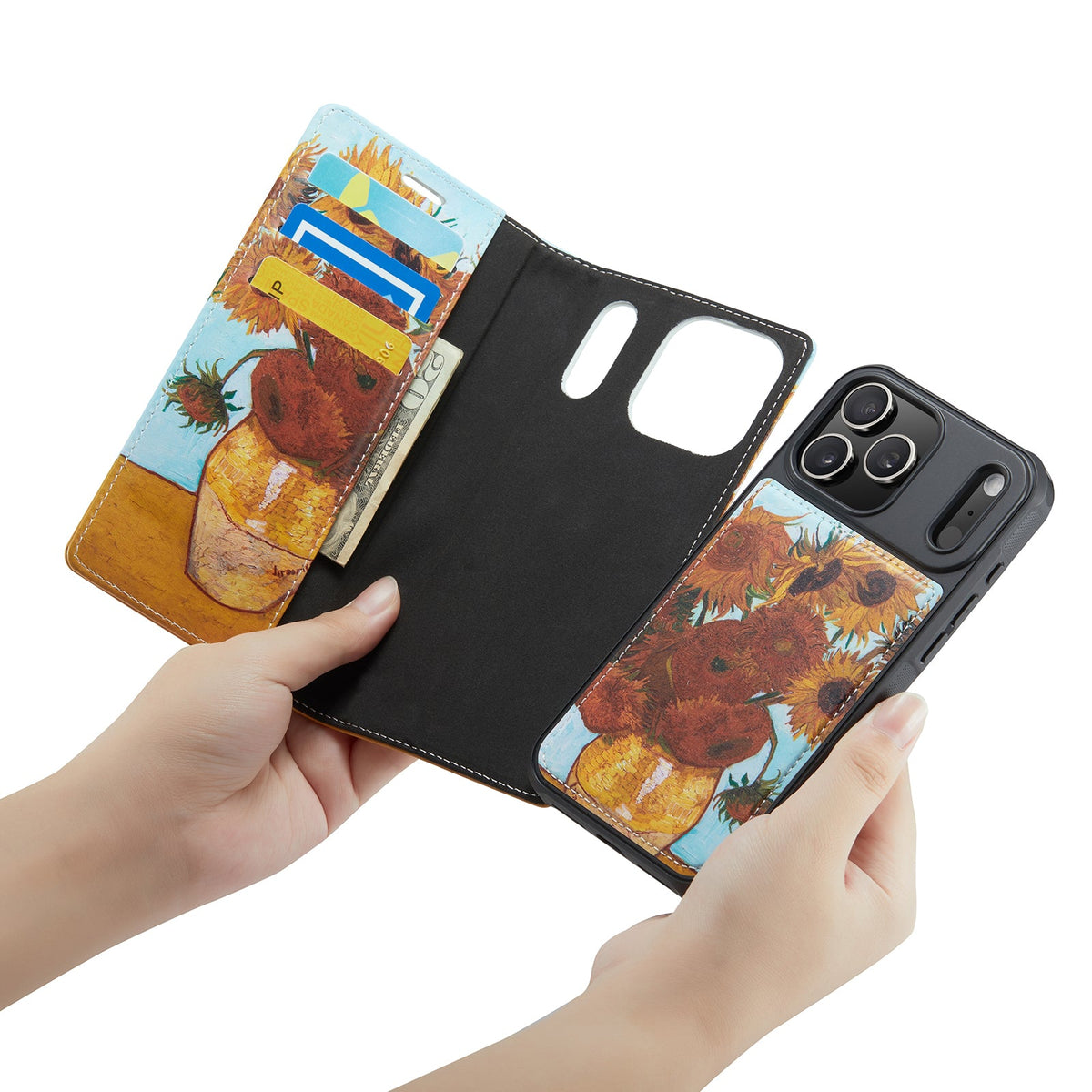 Apple iPhone 18 Pro Case - Sunflowers - Art Print 2-in-1 MagSafe Wallet Case