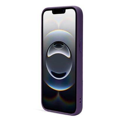 Apple iPhone 16e Hoesje - Paars met Pols Bandje - Matte Armor MagSafe Back Cover met Telefoonkoord