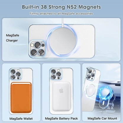 Apple iPhone 14 Pro Hoesje - Blauw - Siliconen MagSafe Back Cover