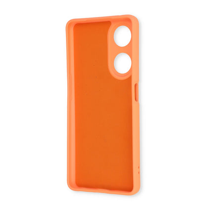 Oppo A98 Hoesje - Zalm Roze - Siliconen Back Cover met Telefoonkoord