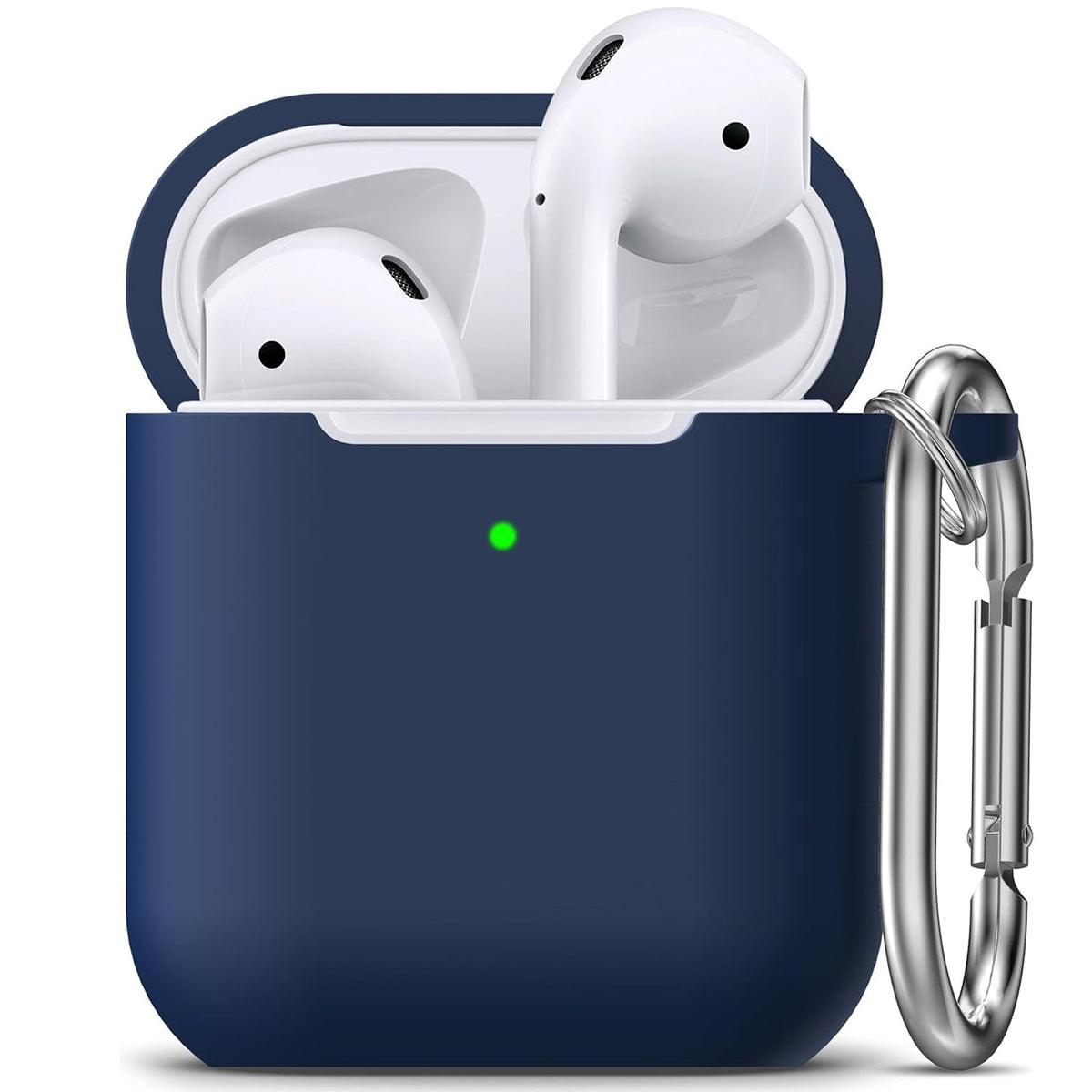Apple AirPods 2 / 1 Hoesje - Liquid Siliconen - Donker Blauw