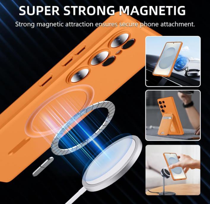 Samsung Galaxy S26 Ultra Hülle - Orange - Matte Silikon MagSafe Backcover
