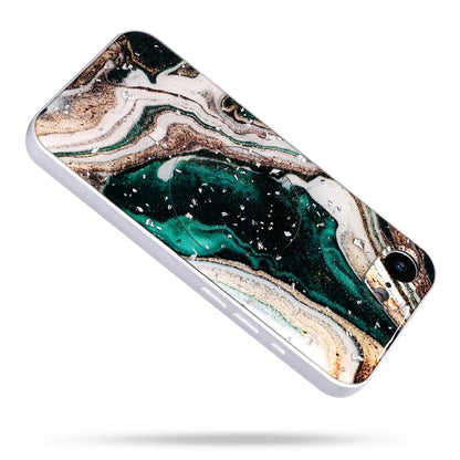Apple iPhone 16e Hülle - Grün - Marmor-MagSafe-Backcover