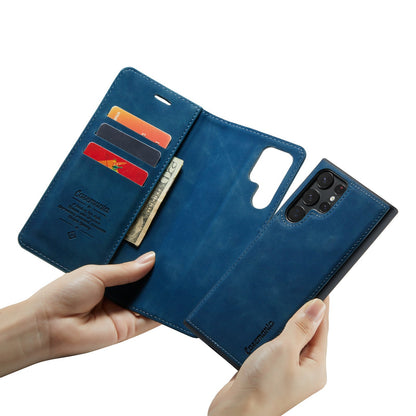 Samsung Galaxy S24 Ultra Hoesje - Navy Blue - 2 in 1 Bookcase
