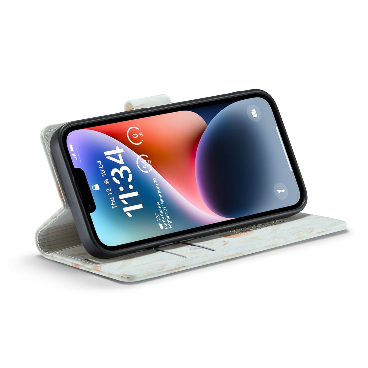 iPhone 14 Plus Hoesje - Tulpen Print - Bookcase