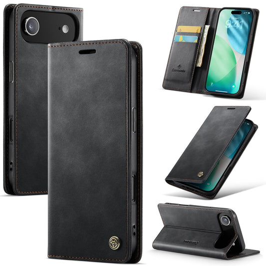 Apple iPhone Air Hülle - Charcoal Gray - Schlanke Luxus-Klapphülle mit Kartenfach