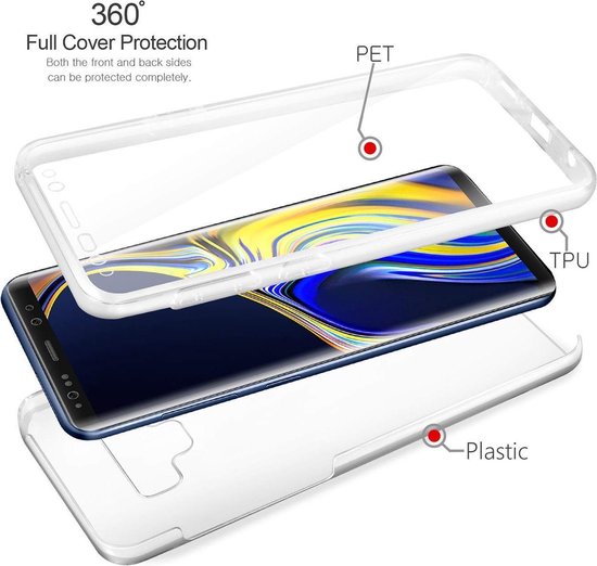 Samsung Galaxy J4 Plus Hoesje - Dubbelzijdig 360° Case - Transparant Back Cover
