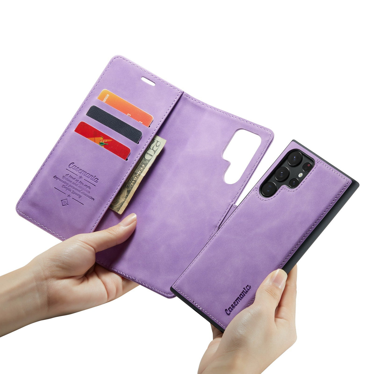 Samsung Galaxy S24 Ultra Hoesje - Bright Lila - 2 in 1 Bookcase
