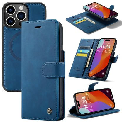 iPhone 15 Hoesje - Navy Blue - 2 in 1 MagSafe Bookcase