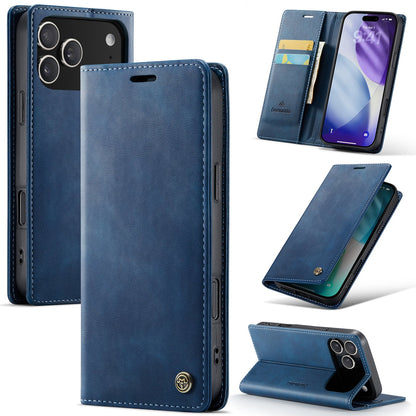 Apple iPhone 18 Pro Max Hoesje - Navy Blue - Luxe Dunne Bookcase