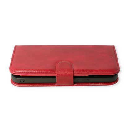 Apple iPhone 13 Pro Case - Red - 2-in-1 Wallet Case with 10 Card Slots