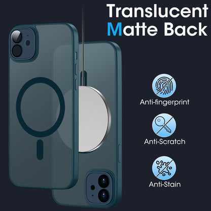 iPhone 11 Hoesje - Blauw - Matte Armor MagSafe Back Cover