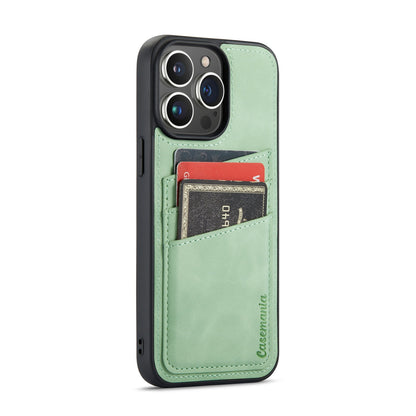 Apple iPhone 14 Pro Max Hoesje - Pistache Green - Back Cover met Pasjeshouder