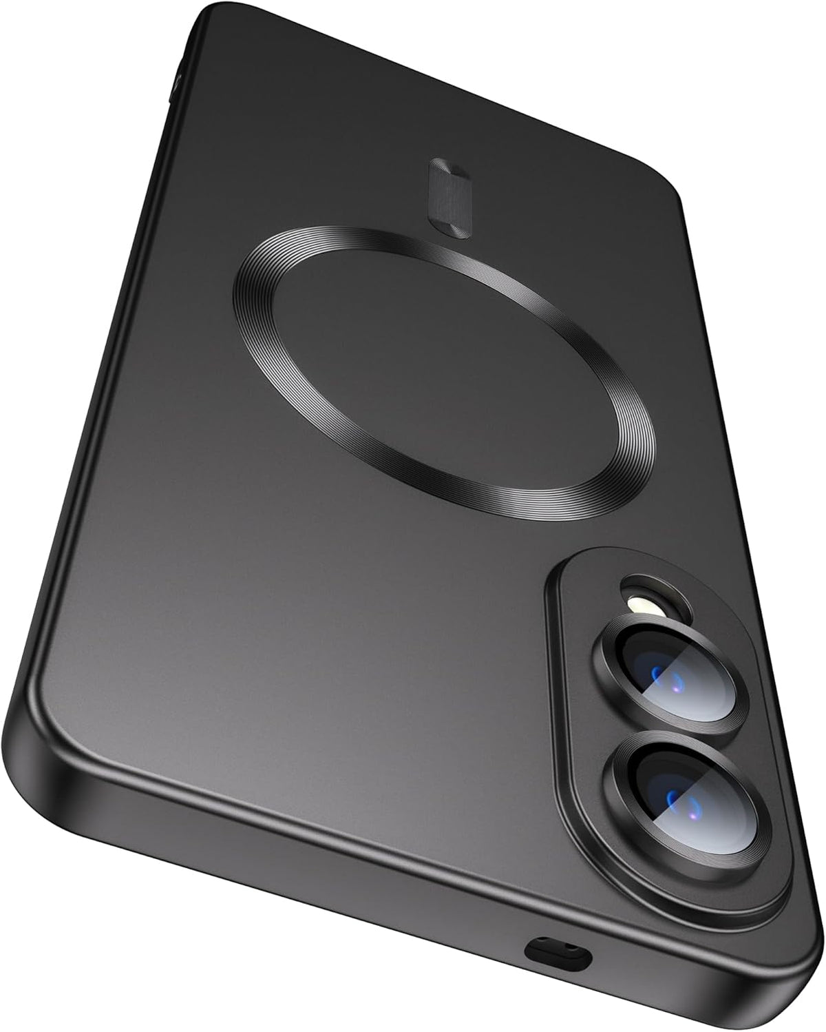 Samsung Galaxy S25 Edge Hoesje - Zwart - Matte Siliconen MagSafe Back Cover