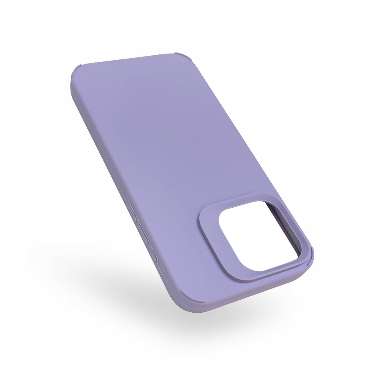 Apple iPhone 12 Case - Purple - Liquid Silicone Back Cover with Camera Lens Protector