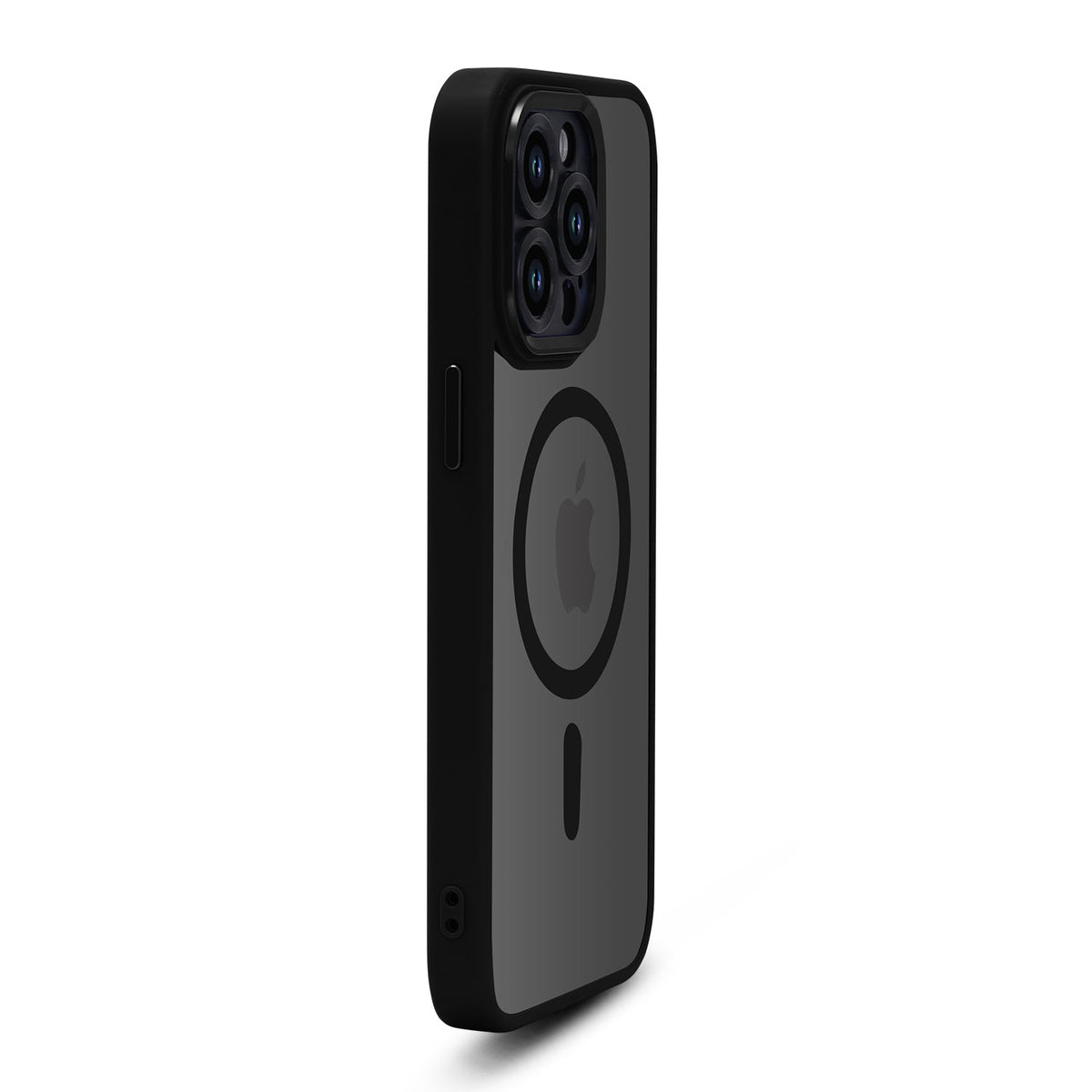 Apple iPhone 15 Pro Max Hoesje - Zwart - MagSafe Color Frame Back Cover met Camerabescherming