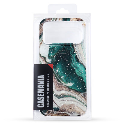 Apple iPhone 18 Pro Hoesje - Groen - Marmer Glitter MagSafe Back Cover