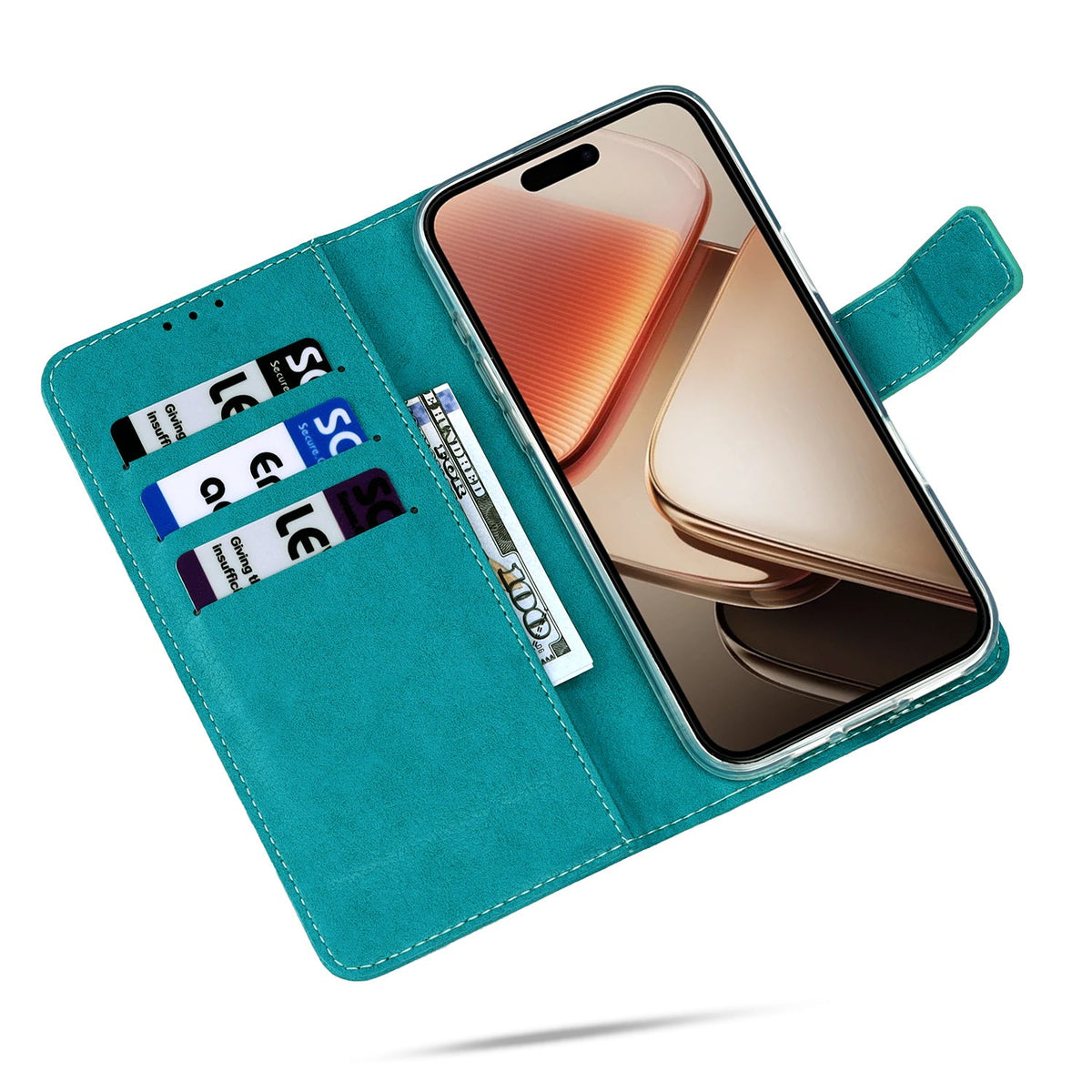 Samsung Galaxy S25 FE Hoesje - Turquoise - Portemonnee Bookcase