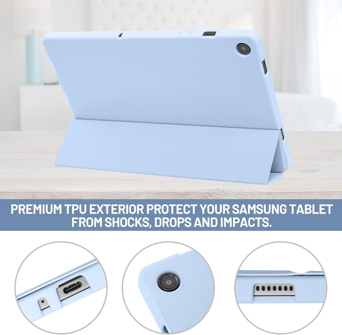 Samsung Galaxy Tab A11 Plus Tablet Case - Light Blue - Smart Cover