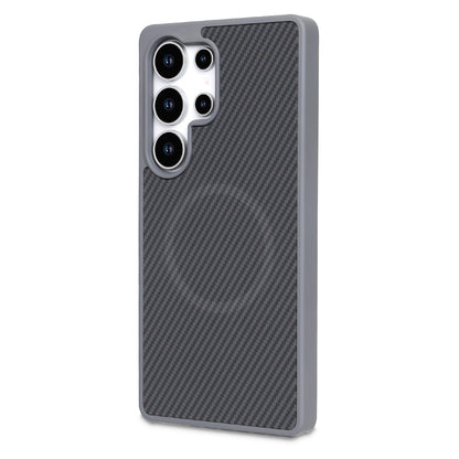 Samsung Galaxy S24 Ultra Hoesje - Grijs - Carbon MagSafe Back Cover