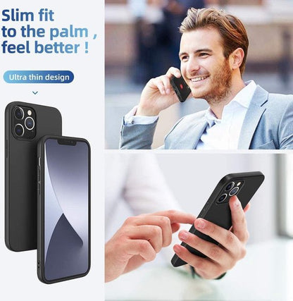 Apple iPhone 12 Hoesje - Zwart - Siliconen Back Cover