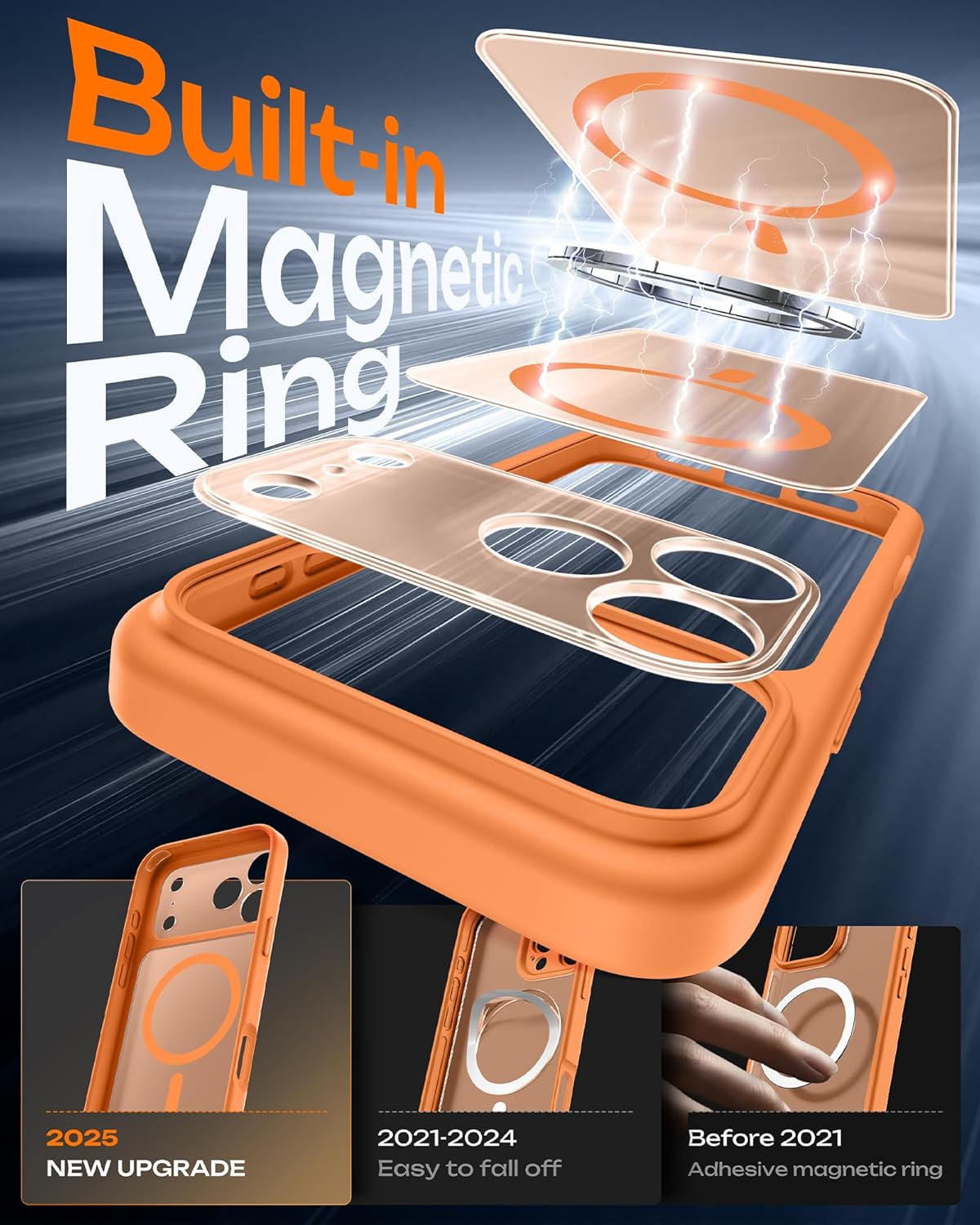 iPhone 17 Pro Max Hoesje - Oranje - Matte Armor MagSafe Back Cover