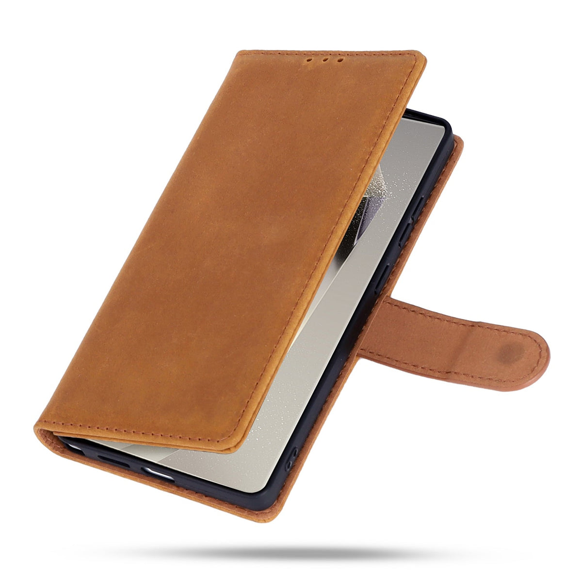 Samsung Galaxy S25 Ultra Case - Sienna Brown - Genuine Leather Wallet Case