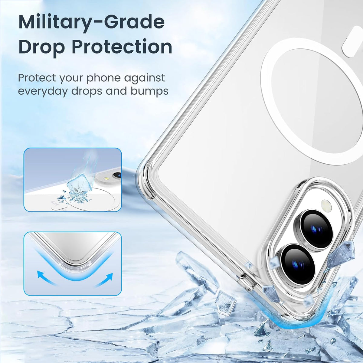 Samsung Galaxy S25 Edge Hoesje - Transparant - Anti-Shock MagSafe Back Cover