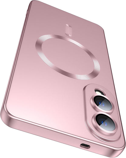 Samsung Galaxy S25 Edge Hoesje - Roze - Matte Siliconen MagSafe Back Cover
