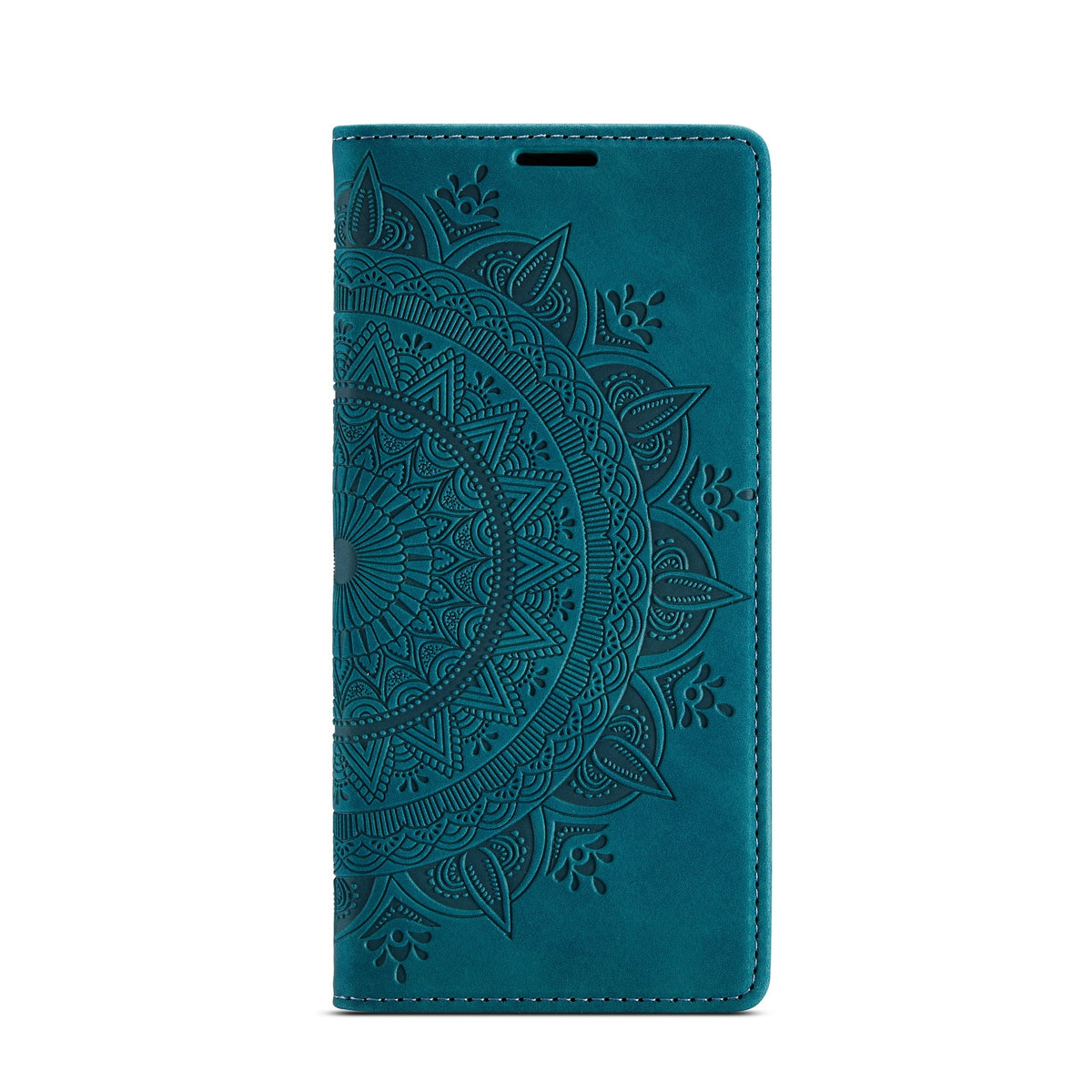 Samsung Galaxy S24 Plus Hoesje - Emerald Green - Mandala Dunne Bookcase
