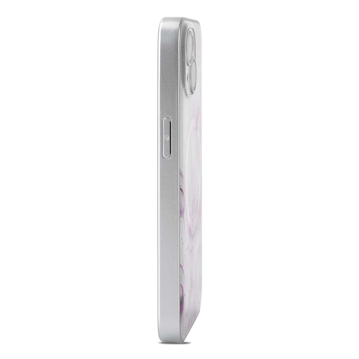 Apple iPhone 15 Case - Light Pink - Floral Glitter MagSafe Back Cover