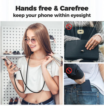 Google Pixel 8a Hoesje - Transparant - Siliconen Back Cover met Telefoonkoord