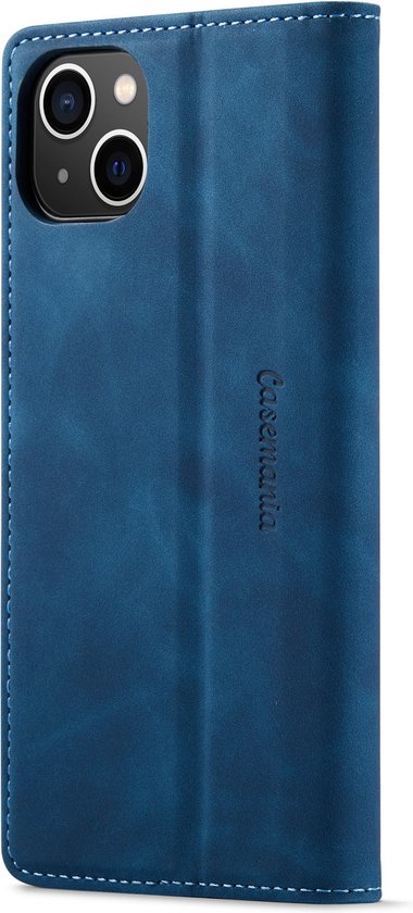 Apple iPhone 14 Plus Hoesje - Navy Blue - Dunne Bookcase