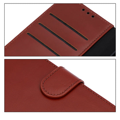 Samsung Galaxy A57 Hoesje - Chestnut Brown - Echt Leren 2 in 1 MagSafe Bookcase