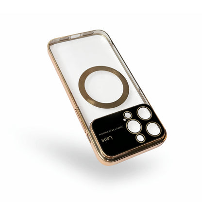 Apple iPhone 15 Pro Hoesje - Goud - Siliconen MagSafe Back Cover met Camerabescherming