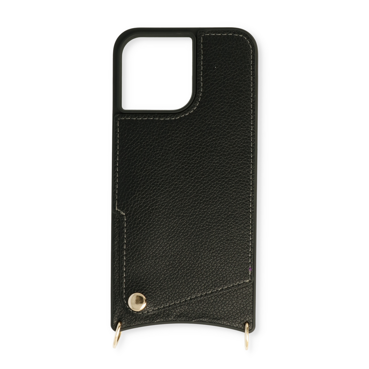 Apple iPhone Xs Hoesje - Zwart - Back Cover met Pols Bandje en Telefoonkoord