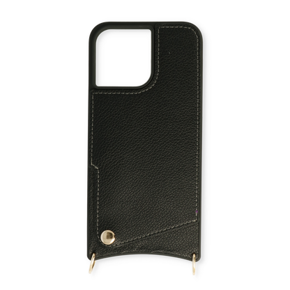 Apple iPhone Xs Hoesje - Zwart - Back Cover met Pols Bandje en Telefoonkoord