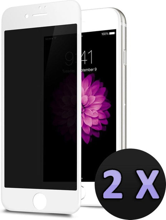Apple iPhone SE (2020) Screenprotector - Full Cover Wit - 2 Stuks