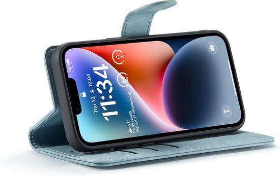 Apple iPhone 14 Plus Case - Aqua Blue - 2-in-1 Wallet Case