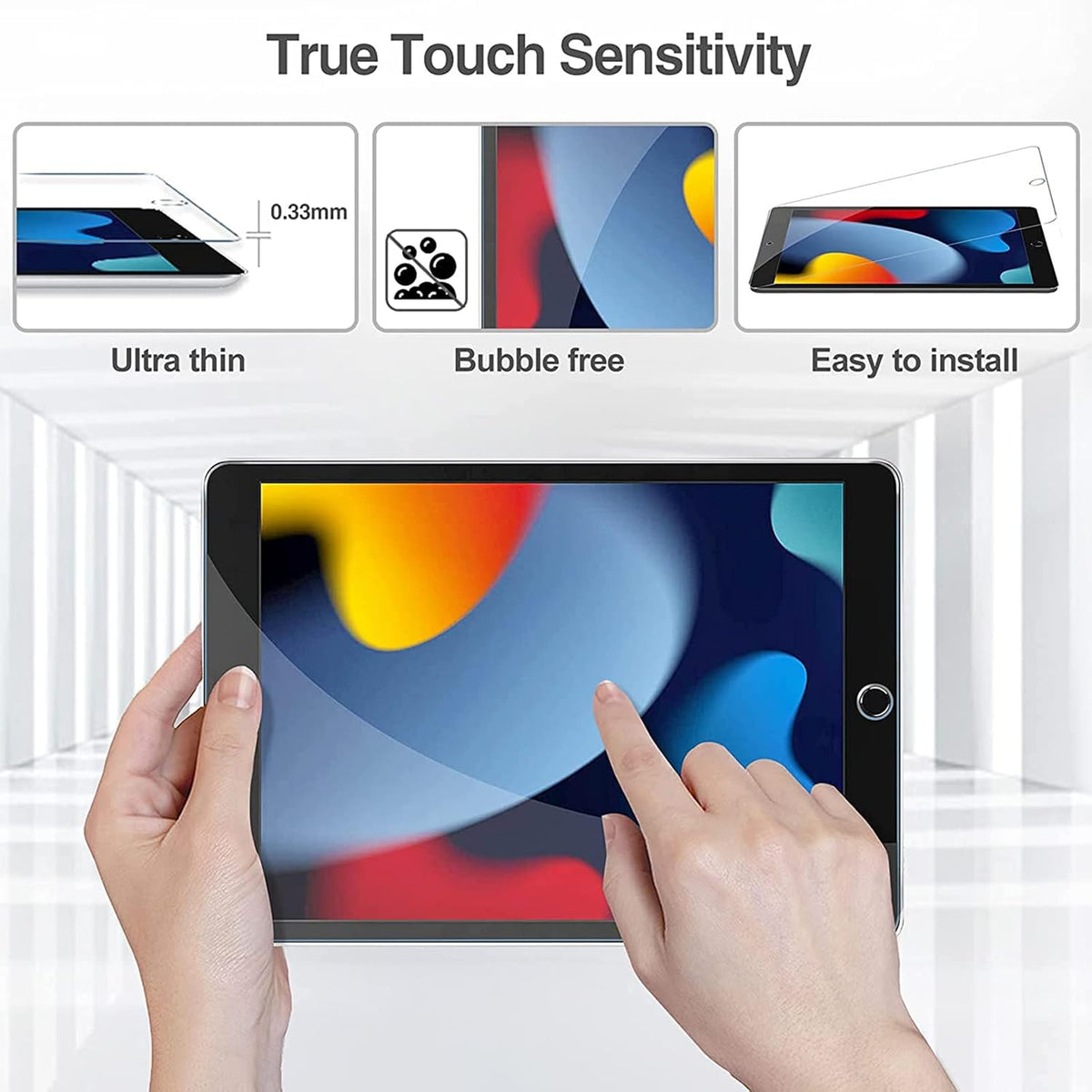 Apple iPad 6 9.7 (2018) / 5 9.7 (2017) / Air 2 9.7 (2014) / Air 1 9.7 (2013) Screenprotector - Full Cover - 2 Stuks
