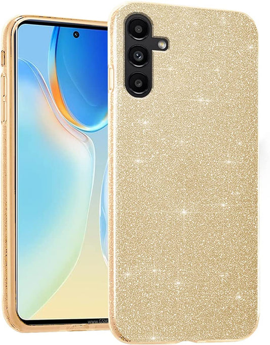 Samsung Galaxy A05S Hoesje - Goud - Glitter Back Cover