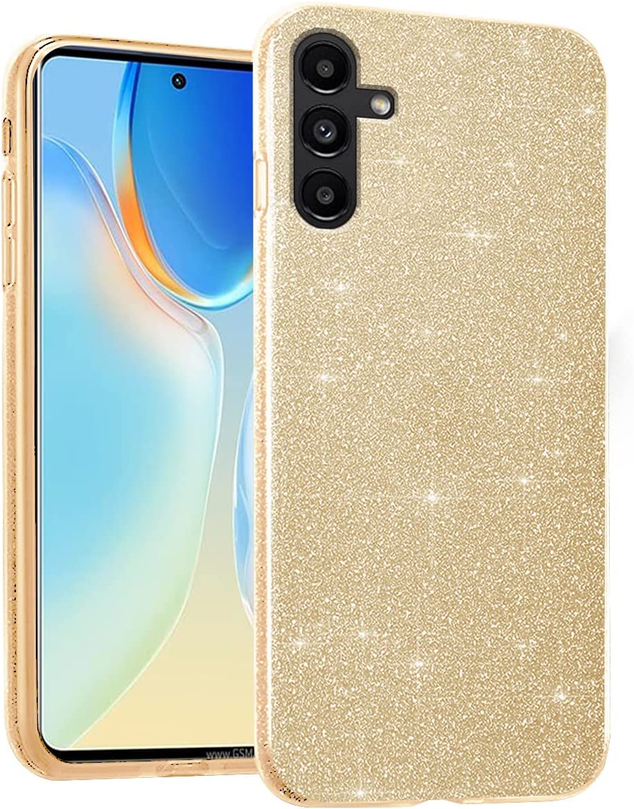 Samsung Galaxy A25 Hoesje - Goud - Glitter Back Cover