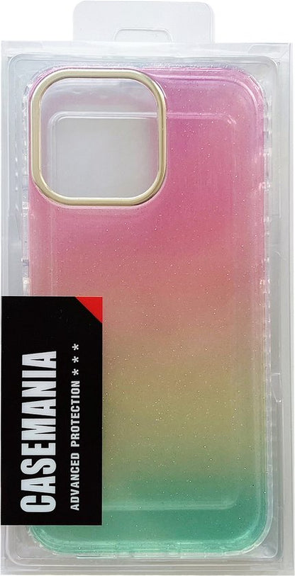 Apple iPhone 14 Pro Hoesje - Roze - Glitter Back Cover