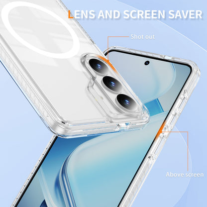 Samsung Galaxy S26 Hoesje - Wit - Shock-proof Hybrid MagSafe Back Cover