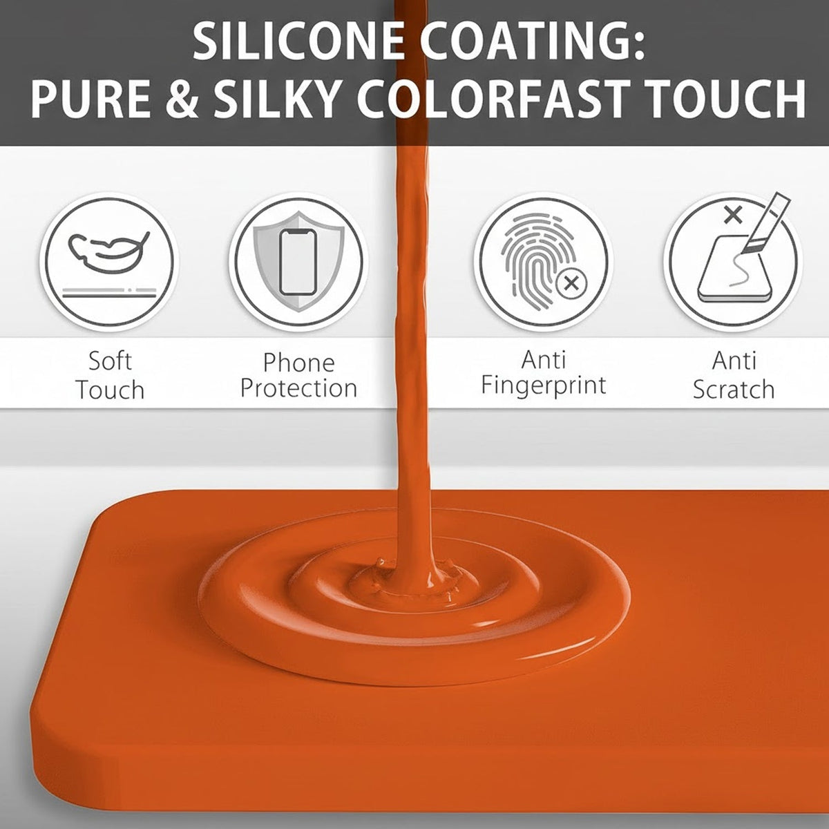 Samsung Galaxy S26 Hoesje - Oranje - Liquid Siliconen Camera Back Cover