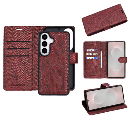 Samsung Galaxy S26 Case - Bordeaux - 2-in-1 MagSafe Wallet Case