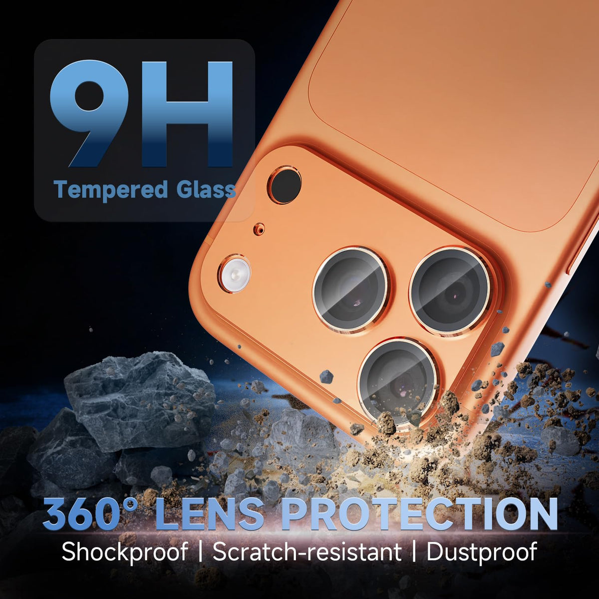 Apple iPhone 17 Pro Camera Shield - Oranje - 1 Stuk