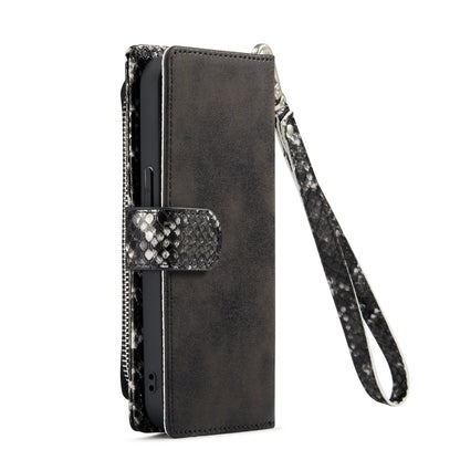 Apple iPhone 13 Hoesje - Zwart - Luxe Bookcase met Rits