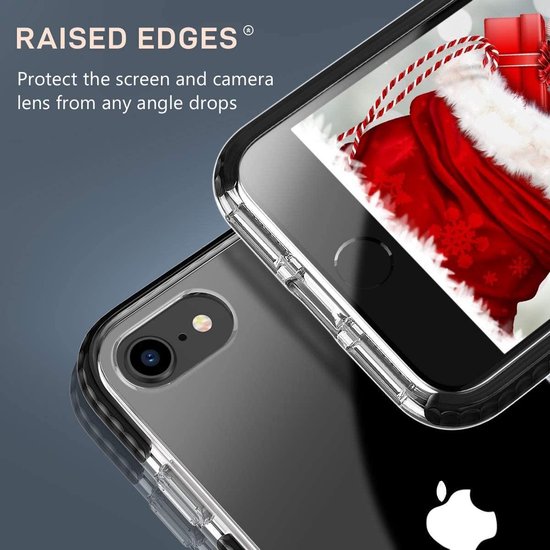 Apple iPhone 7 Hoesje - Zwart - Armor Anti-Shock Back Cover